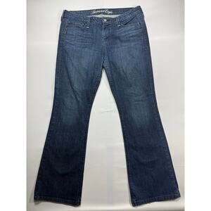 American Eagle Women's True Boot Blue Denim Jeans - Size 14 (35x32)